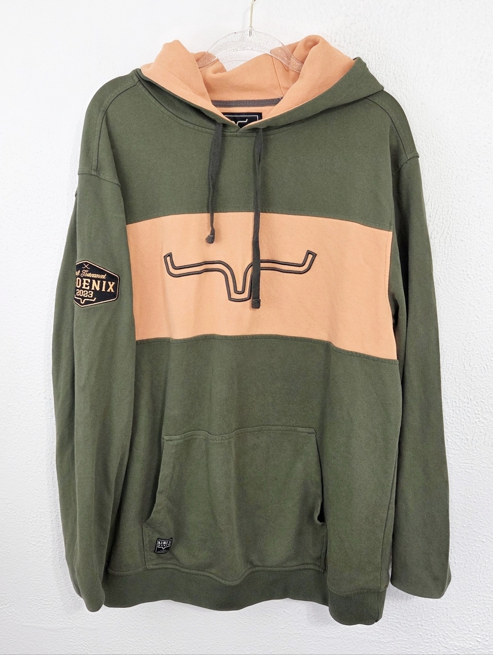 Kimes Ranch Men's Side Winder Hoodie sweatshirt Phoenix Draft green orange XL